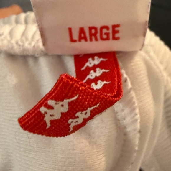 Kappa Banda 10 Logo Alan Track Pant Large White Gold - Picture 4 of 4